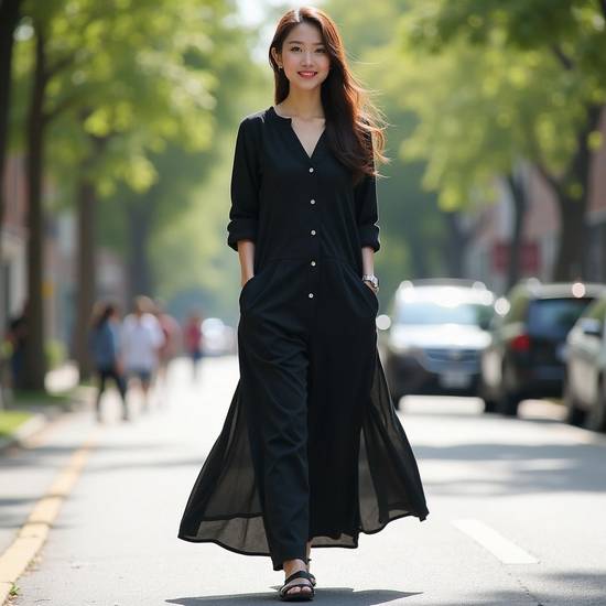 黑色長裙配什么上衣好看，黑色長裙上衣搭配時尚精選