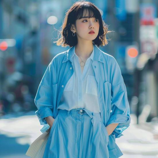 藍色上衣配什么褲子好看，藍色上衣配褲指南：顯白顯瘦的2025時尚配色方案