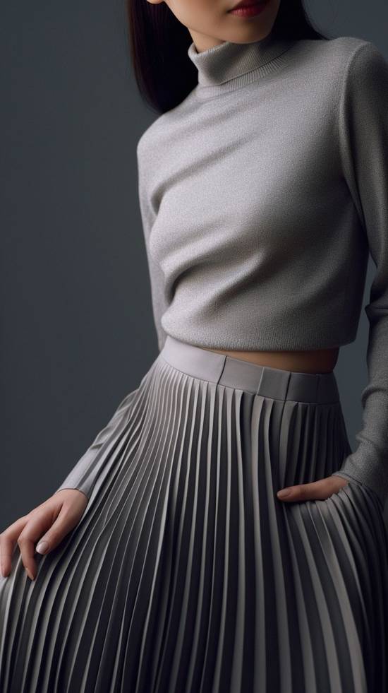 灰色裙子搭配什么顏色上衣,灰色裙子最佳上衣配色指南