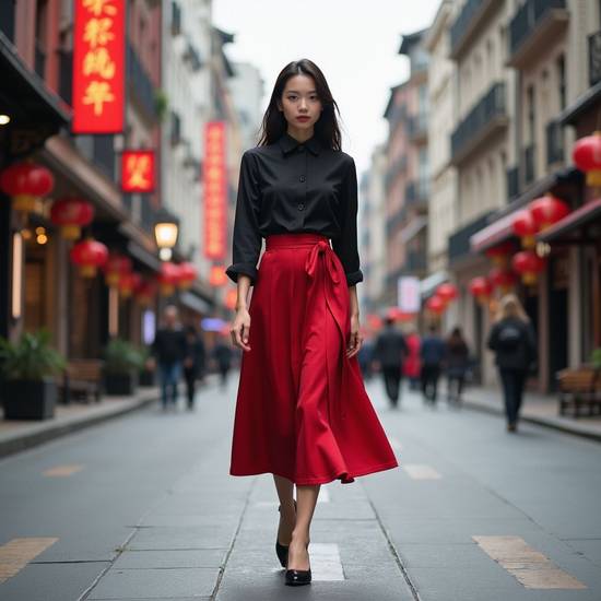 黑色上衣配什么顏色的裙子,黑色上衣裙子色彩搭配推薦