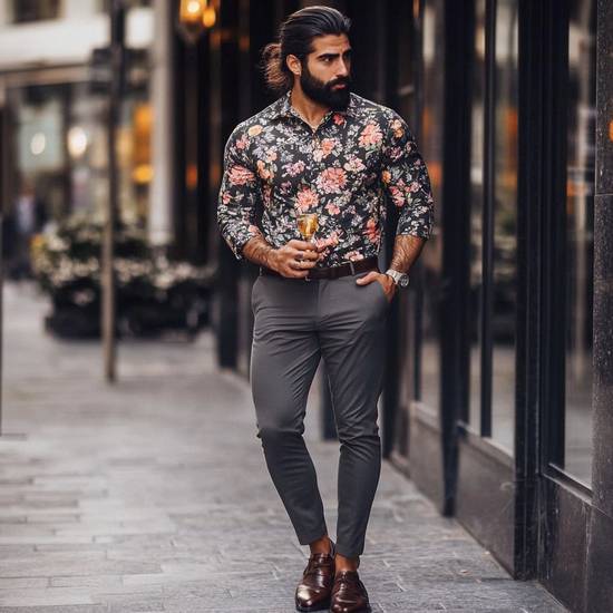 花褲子配什么上衣好看圖片,花褲子穿搭示范:純色上衣搭配技巧與圖片精選